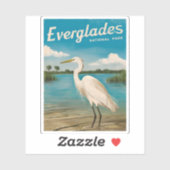 Vintage Reizen Florida Everglades Natuur Wildlife Sticker (Vel)