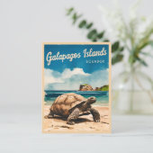 Vintage reizen Galapagos Eilanden Ecuador Retro Briefkaart (Staand voorkant)