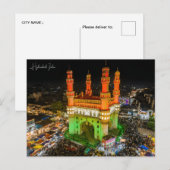 Vintage reizen Hyderabad India Pakistan Vakantie Briefkaart (Voorkant / Achterkant)