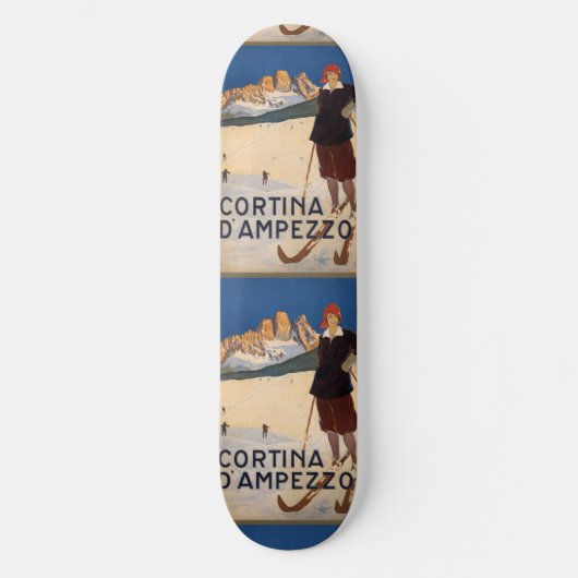 Vintage Reizen Italiaanse Alpen skateboards (Voorkant)