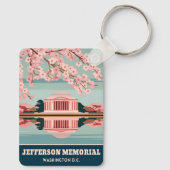 Vintage Reizen Jefferson Memorial Washington DC Sleutelhanger (Achterkant)