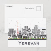 Vintage reizen Jerevan Armenië Ararat City Briefkaart (Voorkant / Achterkant)