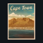 Vintage Reizen Kaapstad Zuid-Afrika Retro Schilder Briefkaart<br><div class="desc">Stap in de levendige schoonheid en rijke geschiedenis van Kaapstad met dit fascinerende,  op retro reizen geïnspireerde briefkaart. Dit ontwerp is doordrenkt met nostalgie en  charme en toont de iconische Tafelberg van Kaapstad in een retro-esthetiek die doet denken aan klassieke reisposters van weleer.</div>