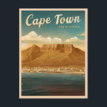 Vintage Reizen Kaapstad Zuid-Afrika Retro Schilder Briefkaart<br><div class="desc">Stap in de levendige schoonheid en rijke geschiedenis van Kaapstad met dit fascinerende,  op retro reizen geïnspireerde briefkaart. Dit ontwerp is doordrenkt met nostalgie en  charme en toont de iconische Tafelberg van Kaapstad in een retro-esthetiek die doet denken aan klassieke reisposters van weleer.</div>