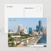 Vintage reizen Kaohsiung Taiwan Azië stad retro Briefkaart (Voorkant / Achterkant)