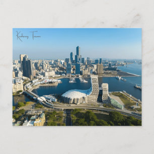 Vintage reizen Kaohsiung Taiwan Azië stad retro Briefkaart