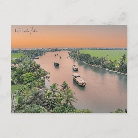 Vintage Reizen Kochi Kerala India Cochin City Briefkaart (Voorkant)