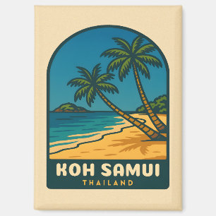 Vintage Reizen Koh Samui Thailand Retro Beach Magneet