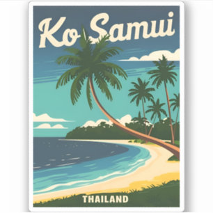 Vintage Reizen Koh Samui Thailand Retro Graphic Sticker