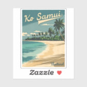 Vintage Reizen Koh Samui Thailand Retro Graphic Sticker (Vel)