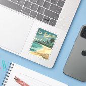 Vintage Reizen Koh Samui Thailand Retro Graphic Sticker (Laptop met iPhone)
