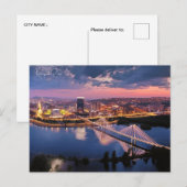 Vintage reizen Krasnoyarsk Rusland kunstfoto Briefkaart (Voorkant / Achterkant)