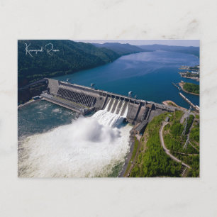 Vintage reizen Krasnoyarsk Rusland kunstfoto Briefkaart