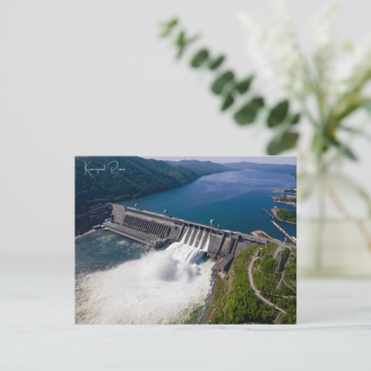 Vintage reizen Krasnoyarsk Rusland kunstfoto Briefkaart (Staand voorkant)