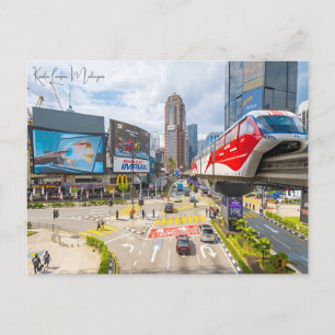 Vintage reizen Kuala Lumpur Maleisië Skyscraper Briefkaart