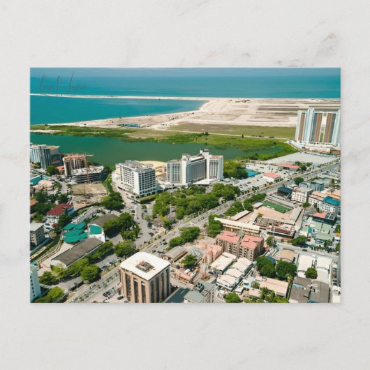 vintage reizen Lagos Nigeria stad retro Briefkaart (Voorkant)