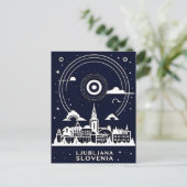 Vintage reizen Ljubljana Slovenië retro Briefkaart (Staand voorkant)