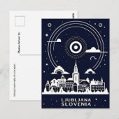 Vintage reizen Ljubljana Slovenië retro Briefkaart (Voorkant / Achterkant)