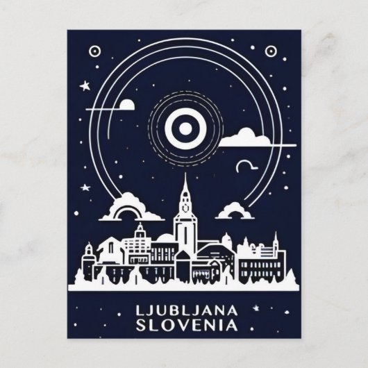 Vintage reizen Ljubljana Slovenië retro Briefkaart (Voorkant)