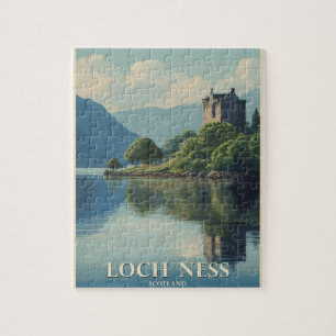 Vintage Reizen Loch Ness Schotland Legpuzzel