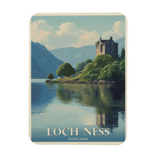 Vintage Reizen Loch Ness Schotland Magneet