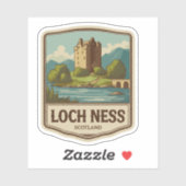 Vintage Reizen Loch Ness Schotland Sticker (Vel)