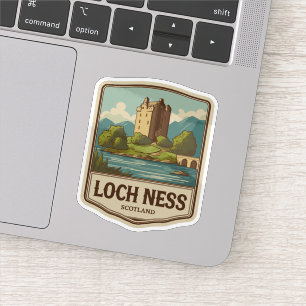 Vintage Reizen Loch Ness Schotland Sticker