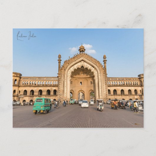 Vintage reizen Lucknow India Vakantie retro Briefkaart (Voorkant)