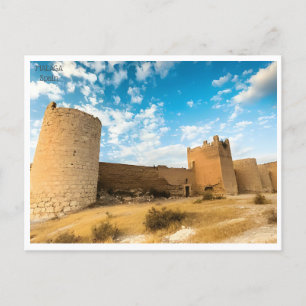 vintage reizen Malaga Spanje Alcazaba stad Postcar Briefkaart
