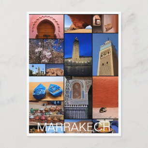Vintage Reizen Marokko maroc toerisme Marrakech Briefkaart