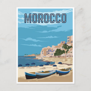 Vintage Reizen Marokko maroc toerisme marrakesh Briefkaart