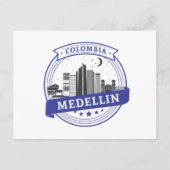Vintage Reizen Medellin Colombia Briefkaart (Voorkant)