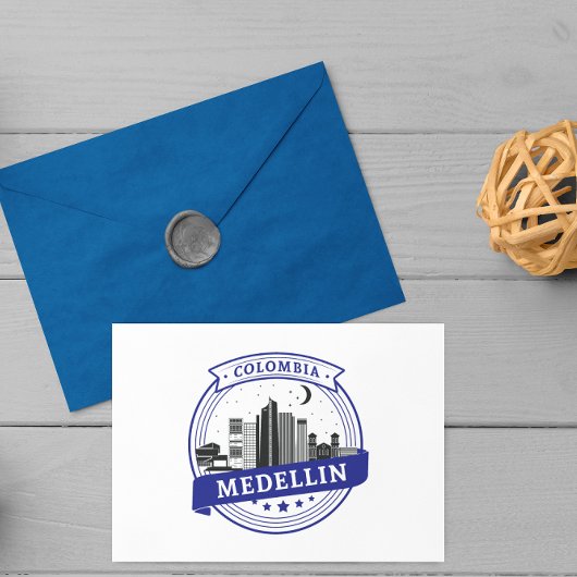 Vintage Reizen Medellin Colombia Briefkaart
