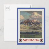 Vintage reizen Montana per trein Briefkaart (Voorkant / Achterkant)