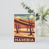 Vintage Reizen Namibië Afrika Retro Graphic Briefkaart (Staand voorkant)