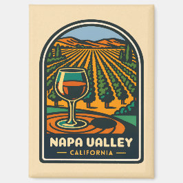 Vintage Reizen Napa Valley California Winery Retro Magneet