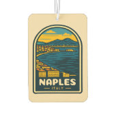 Vintage Reizen Napels Italië Retro Schilderachtig Luchtverfrisser (Achterkant)