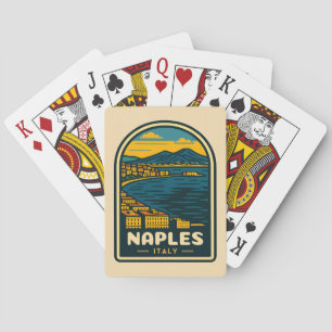 Vintage Reizen Napels Italië Retro Schilderachtig Pokerkaarten