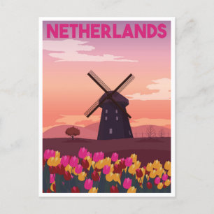 Vintage reizen Nederland Holland retro Briefkaart