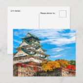 Vintage reizen Osaka Japan azië stad Geisha Briefkaart (Voorkant / Achterkant)