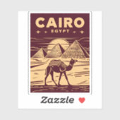 Vintage Reizen Oude Egypte Pyramide Retro Graphic Sticker (Vel)