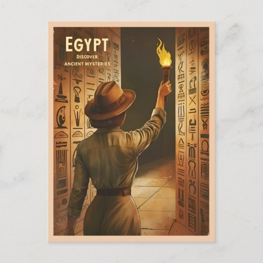 Vintage Reizen Oude Egypte Toerisme Retro Graphic Briefkaart (Voorkant)
