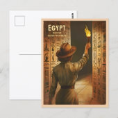 Vintage Reizen Oude Egypte Toerisme Retro Graphic Briefkaart (Voorkant / Achterkant)