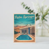 Vintage reizen Palm Springs Californië Schilderach Briefkaart (Staand voorkant)