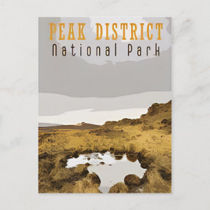 Vintage reizen Peak District National Park Engelan Briefkaart