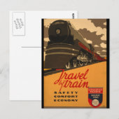 Vintage Reizen per Poster Briefkaart (Voorkant / Achterkant)
