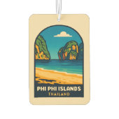 Vintage Reizen Phi Phi Eilanden Thailand Beach Luchtverfrisser (Achterkant)