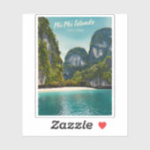 Vintage Reizen Phi Phi Eilanden Thailand Retro Sticker (Vel)