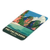 Vintage Reizen Phi Phi Eilanden Thailand Seaside Magneet (Linkerzijde)