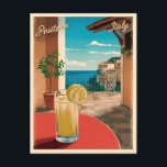 Vintage reizen Positano Italië Retro Schilderachti Briefkaart<br><div class="desc">Verplaats uzelf naar de zongekuste landschappen en de tijdloze schoonheid van Positano,  Italië met dit boeiende retro reisthema design. Doordrenkt met nostalgie en  charme,  vangt dit ontwerp de pittoreske uitzichten aan de kust van dit juweeltje van Amalfi Coast in een retro-esthetiek die doet denken aan klassieke reisposters van weleer.</div>
